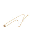 Dior Gold Plated Strass CD Logo Pendant Necklace Secondhand