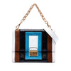 Fendi Suede and Leather Kan U Colorblock Satchel Secondhand