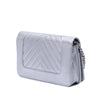Chanel Chevron Quilted Metallic Lambskin Mademoiselle Wallet On Chain Secondhand