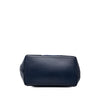 Balenciaga Calfskin Perforated Navy Cabas Tote S Secondhand