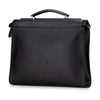 Fendi Medium Zucca Embossed Leather Peekaboo Iconic Business Bag Secondhand