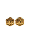 Chanel Gold Plated CC Flower Clip On Earrings Secondhand