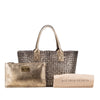 Bottega Veneta Medium Lambskin Intreccio Cabat Tote Secondhand