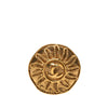 Chanel CC Gold Plated Sunburst Brooch Secondhand