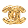 Chanel CC Gold Plated Quilted Brooch Secondhand