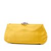 Chanel Satin Crystal Camellia Evening Frame Clutch Secondhand