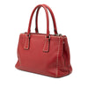 Prada Small City Calf Hand Stitched Galleria Double Zip Satchel Secondhand
