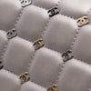 Chanel Small Lambskin Chocolate Bar CC Piercing Studded Chain Flap Secondhand