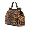 Dolce & Gabbana Large Leopard Print Calfskin Miss Sicily Satchel Secondhand