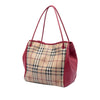 Secondhand Burberry Small Leather Trimmed Haymarket Check Coated Canvas Canterbury Tote