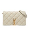 Saint Laurent Quilted Lambskin Diamond Becky Chain Wallet Secondhand