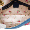 Gucci Medium GG Marmont Matelasse Denim Floral Embroidered Shoulder Bag Secondhand