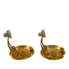 Secondhand Chanel CC Gold Plated Round Clip On Earrings
