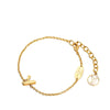 Louis Vuitton Gold Plated LV and Me Letter Y Charm Bracelet Secondhand