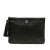 Chanel Medium Quilted Lambskin Double Stitch Tassel O Case Clutch Secondhand
