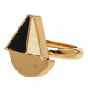 Louis Vuitton Gold Plated and Resin Love Boat Cocktail Ring Secondhand
