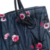 Miu Miu Matelasse Embroidered Denim Shoulder Bag Secondhand