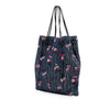 Miu Miu Matelasse Embroidered Denim Shoulder Bag Secondhand