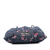 Miu Miu Matelasse Embroidered Denim Shoulder Bag Secondhand