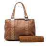 Gucci Medium Guccissima Trimmed Calfskin Bamboo Libeccio Tote Secondhand