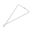 Chanel CC Silver Rhinestones Pendant Necklace Secondhand