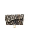 Dior Small Oblique Canvas Saddle Pouch with Chain Secondhand