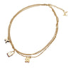 Louis Vuitton Gold Plated Sweet Charms Tiered Necklace Secondhand