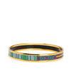 Hermès Narrow Stripes and Pattern Enamel Bangle 65 Secondhand