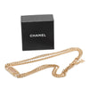 Chanel Gold Plated Strass Coco Plaque Double Chain Belt Secondhand