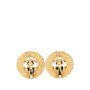 Chanel Gold Plated CC Round Clip On Earrings Secondhand