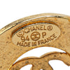 Secondhand Chanel Gold Plated CC Round Clip On Earrings