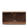 Saint Laurent Large Metallic Leather Belle de Jour Clutch Secondhand