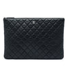 Chanel Large Quilted Lambskin O Case Clutch Secondhand