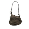 Fendi Zucchino Canvas Oyster Shoulder Bag Secondhand
