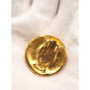 Chanel CC Gold Plated Faux Pearl and Strass Round Clip On Earrings Secondhand