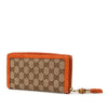 Gucci GG Canvas Bamboo Tassel Zip Around Long Wallet Secondhand