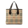 Burberry Haymarket Check Coated Canvas Tote Secondhand