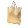 Bottega Veneta Metallic Leather Intrecciomirage Tote Secondhand