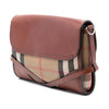 Secondhand Burberry Leather and House Check Canvas Bridle Abbott Crossbody
