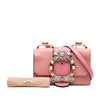 Miu Miu Goatskin Madras Soft Calf Crystal Embellished Crossbody Secondhand