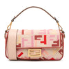 Fendi Zucca Embroidered Canvas Baguette Satchel Secondhand
