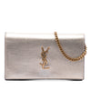 Saint Laurent Medium Metallic Calfskin Monogram Kate Crossbody Secondhand