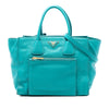Prada Vitello Daino Front Pocket Open Convertible Tote Secondhand