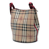Secondhand Burberry Haymarket Check Coated Canvas Lorne Bucket Bag