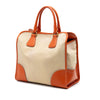 Prada Saffiano Trimmed Canvas Canapa Satchel Secondhand