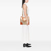 Prada Saffiano Trimmed Canvas Canapa Satchel Secondhand