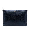 Chanel Large Embossed Lambskin Camellia O Case Clutch Secondhand