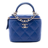 Secondhand Chanel Mini CC Quilted Lambskin Top Handle Vanity Case With Chain