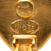Chanel CC Gold Plated Heart Dangle Clip On Earrings Secondhand