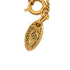 Chanel Gold Plated Faux Pearl Logo Round Pendant Necklace Secondhand